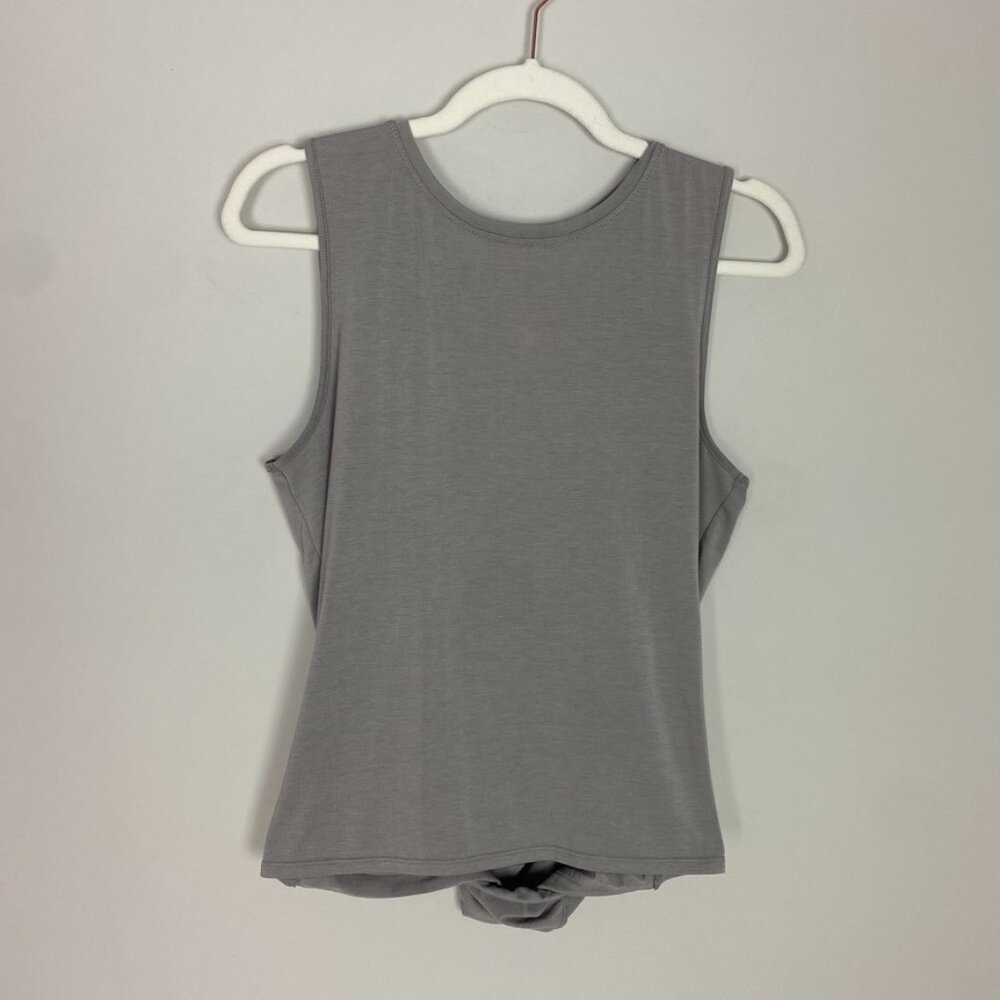 Athleta Essence Open Back Tank Top Taupe Womens Small